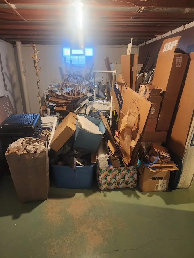 Roll-off dumpster container at job site for 4 Yard Dumpster Rental in Paragould